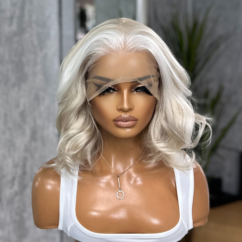 Naya-Short  Icy Blonde Bob Wig | 13x6 Lace Frontal | Multi-Parting Wig