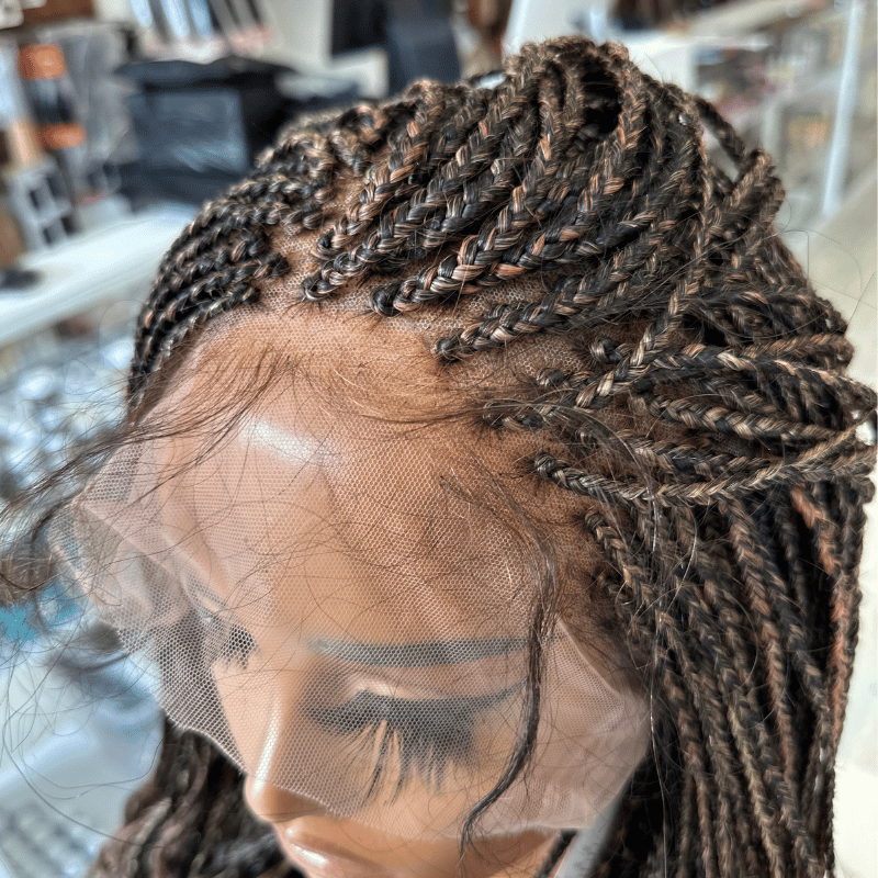 Malika -Lugo Braids Full Lace  Mixed Mixed Black Human Hair Wig