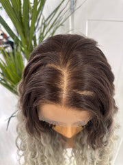 LACEY-Long Curly Synthetic Lace Front Wig
