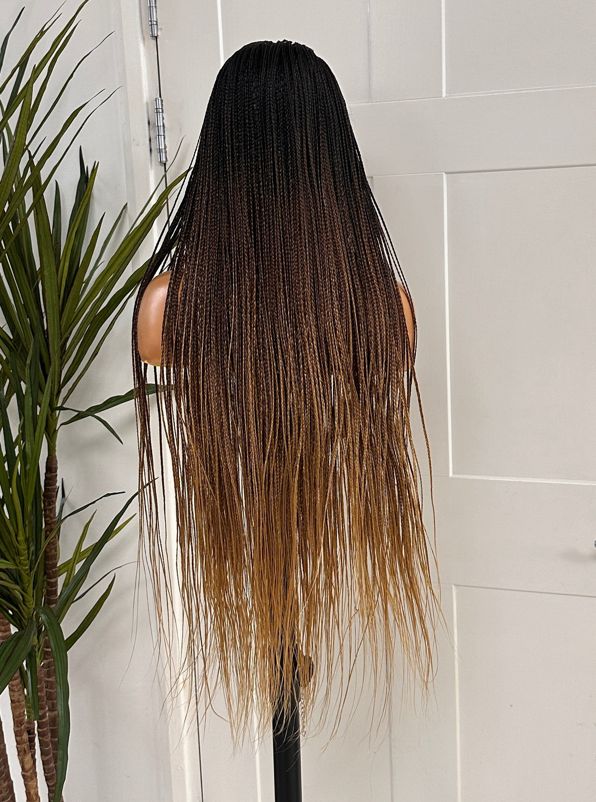 30 inches 3 Tone  Straight  Braided Wig | Ready to ship -ZAFORA