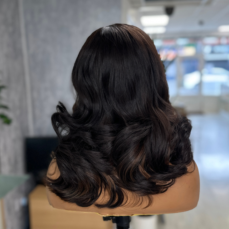 OLA/4 12–14” Luxury Human Hair Brunette Wig – Handmade 5x5 Swiss Lace Closure - estellewigsandmore.co.uk