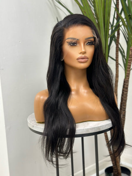 AKILA -22'' 100% Absolute Glueless  Human Hair Lace Front Wig