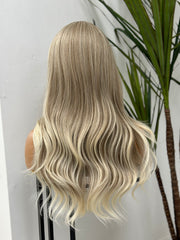 LILI- Light Blonde Mix Layered Synthetic Full Wig