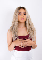 PISCES-Long Curly Layered Synthetic Lace Front Wig