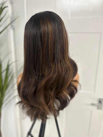 KEMI- Long Luxury Raw Human Hair Lace Closure Wig