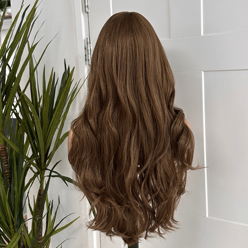 Ash Brown  Monofilament Synthetic  Lace Front Wig-LUCIA - estellewigsandmore.co.uk