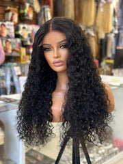 NENE -22 ‘’ Black Curly 5 * 5 HD Lace Closure Human Hair Wig
