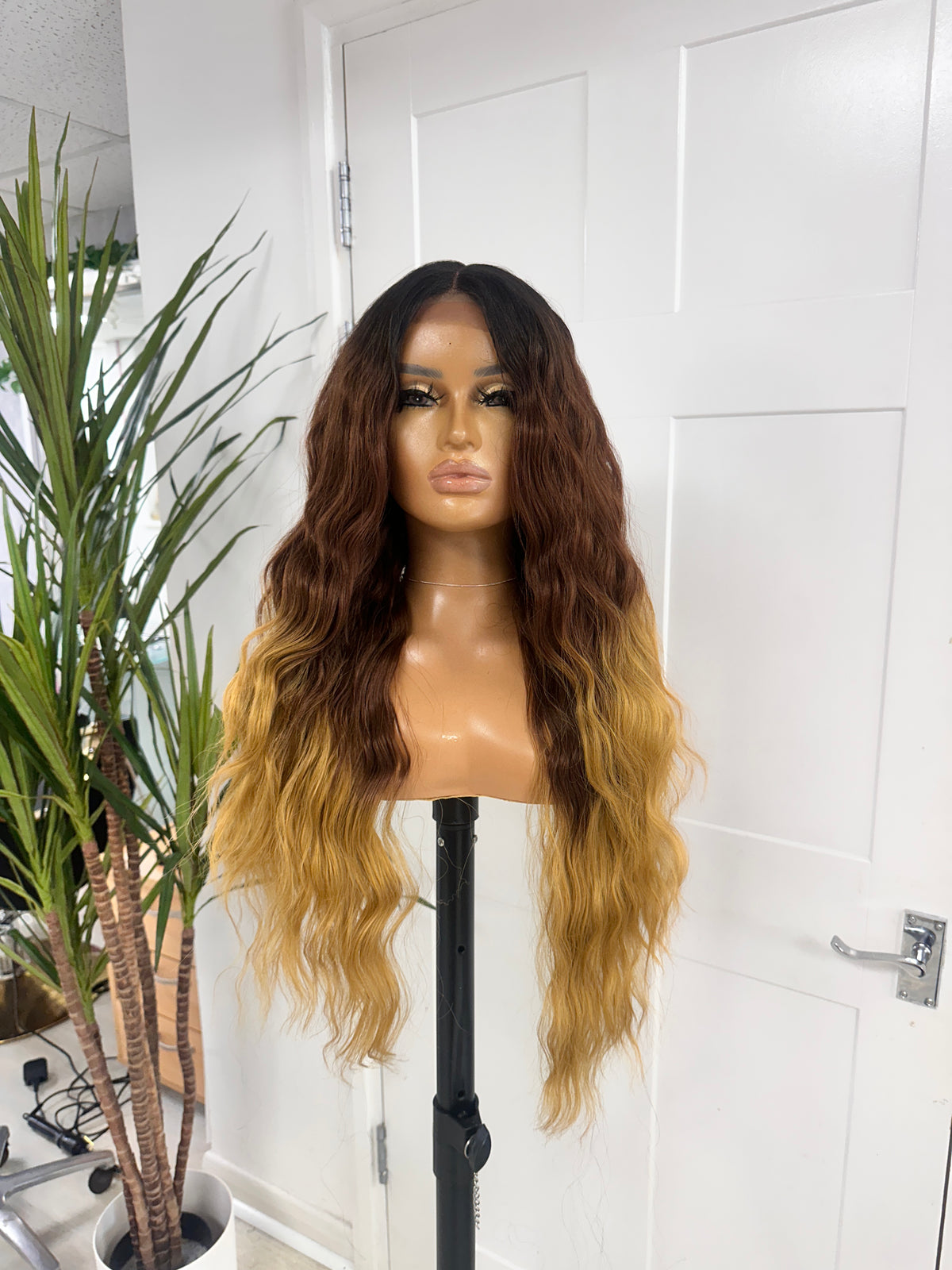 Long Curly Layered Synthetic Lace Front Wig-ALILA