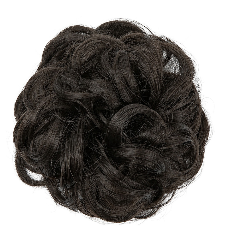 Curly Messy Bun Hair Scrunchie | Synthetic Heat Resistant Hair Piece