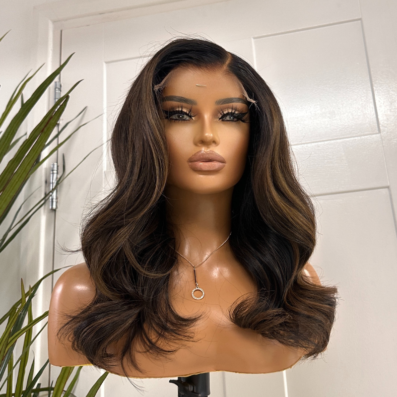 Rooted Chestnut Brown HD Lace Closure Human Hair Wig-Kojo
