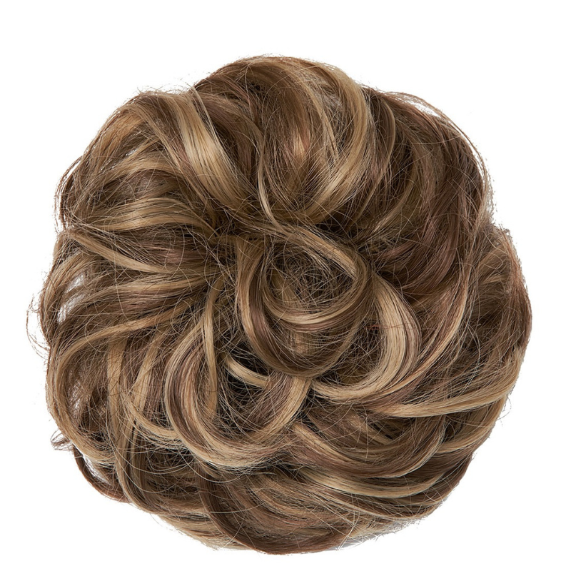 Curly Messy Bun Hair Scrunchie | Synthetic Heat Resistant Hair Piece