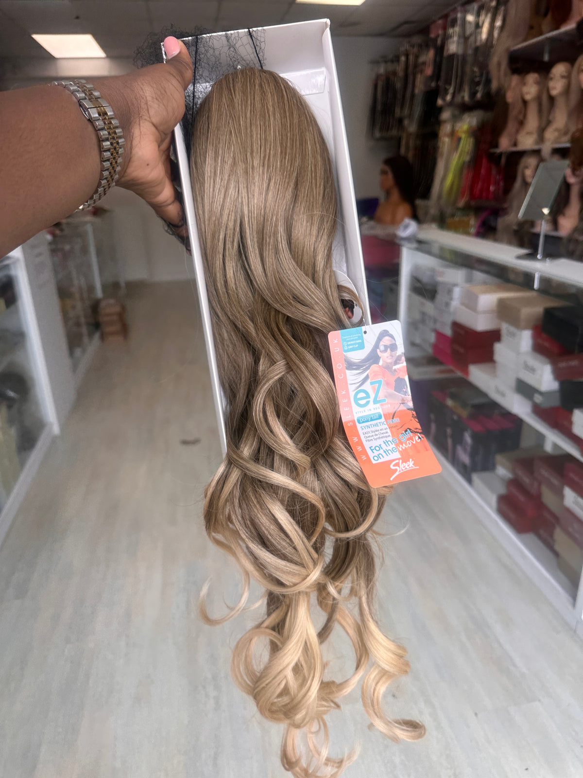 BOOTYLICIOUS -Long Wavy Synthetic Drawstring Ponytail - estellewigsandmore.co.uk synthetic hair extensions