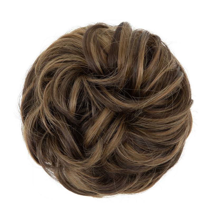 Curly Messy Bun Hair Scrunchie | Synthetic Heat Resistant Hair Piece