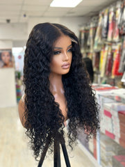 NENE -22 ‘’ Black Curly 5 * 5 HD Lace Closure Human Hair Wig