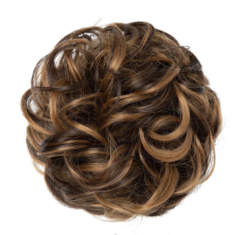 Curly Messy Bun Hair Scrunchie | Synthetic Heat Resistant Hair Piece