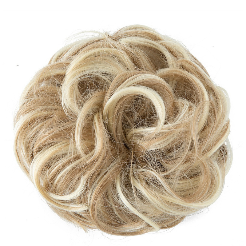 Curly Messy Bun Hair Scrunchie | Synthetic Heat Resistant Hair Piece