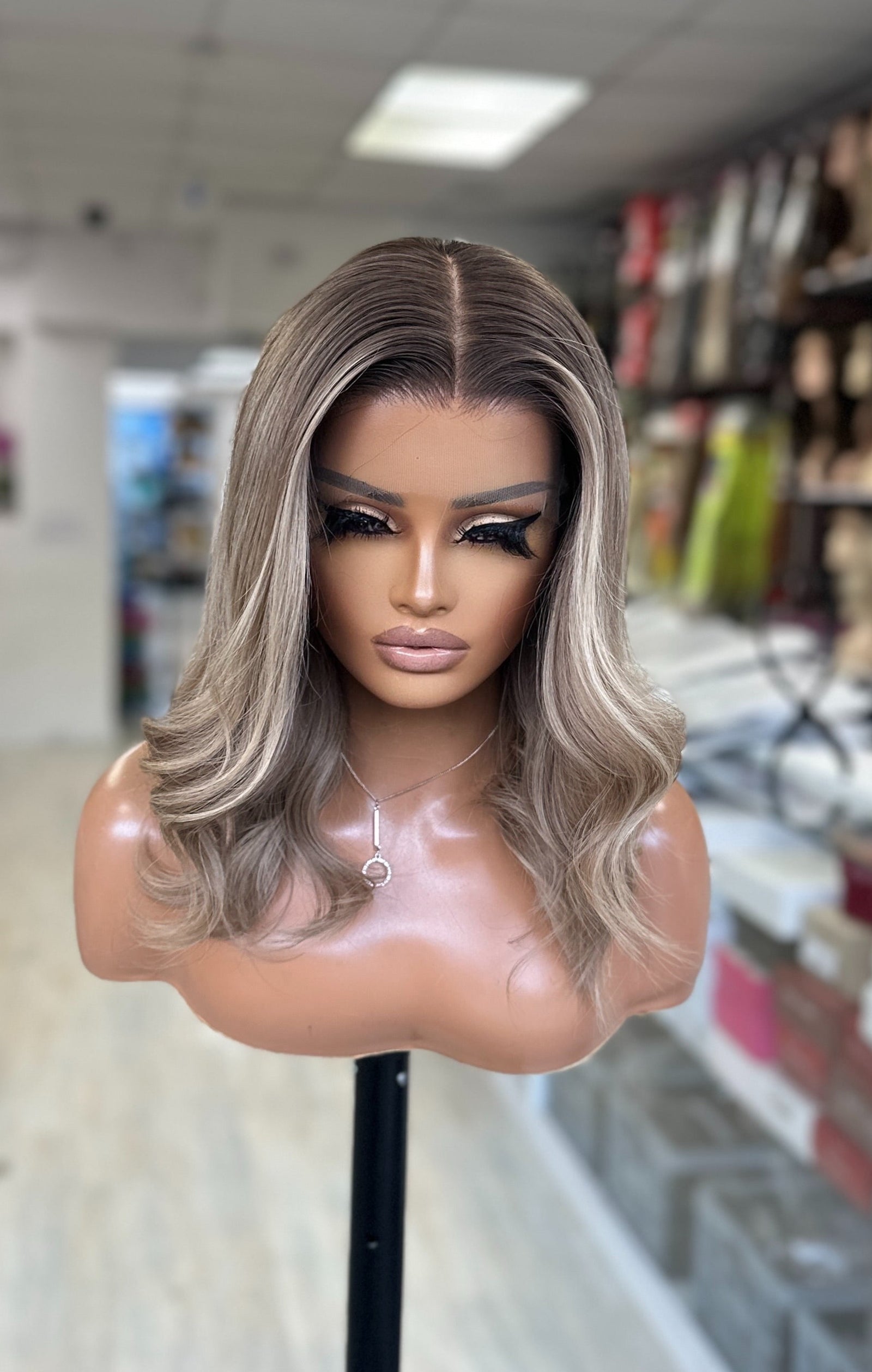 Blonde with  Highlights 13×6 HD Lace Front Wig-Anki