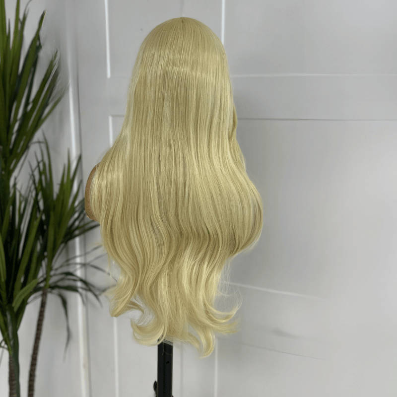 24 Inch Bleach Blonde Lace Front Wig | Heat Safe Synthetic-Ember - estellewigsandmore.co.uk SYNTHETIC WIG