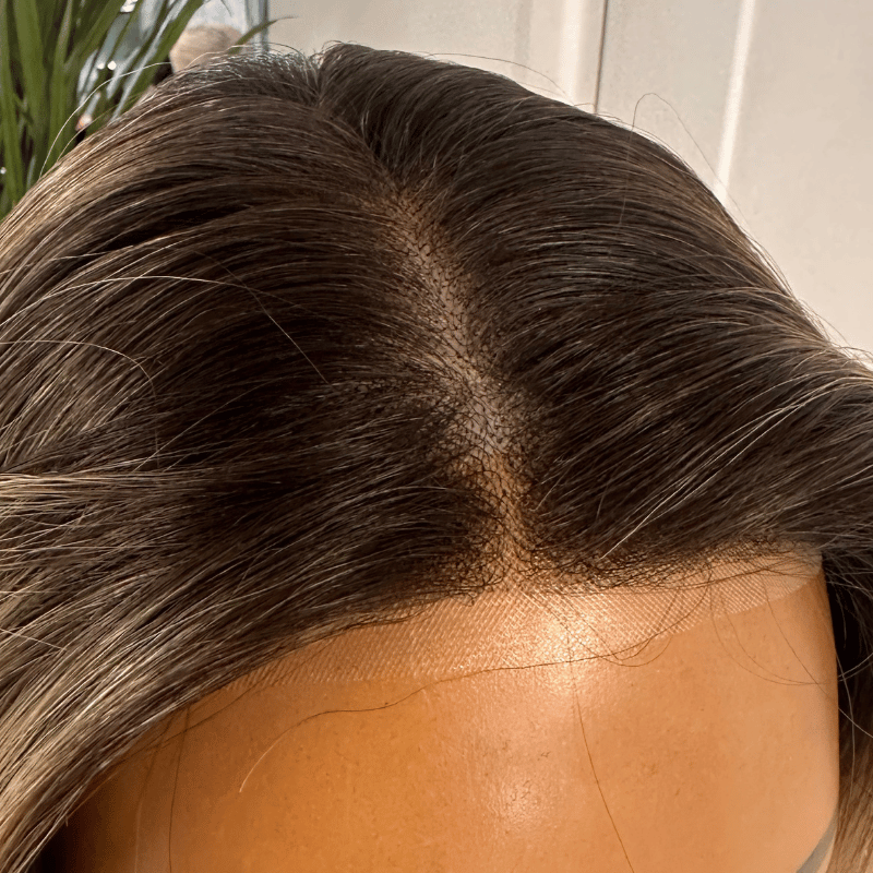 Layered Rooted Light Blonde Monofilament Synthetic  Lace Front Wig-EVIE - estellewigsandmore.co.uk