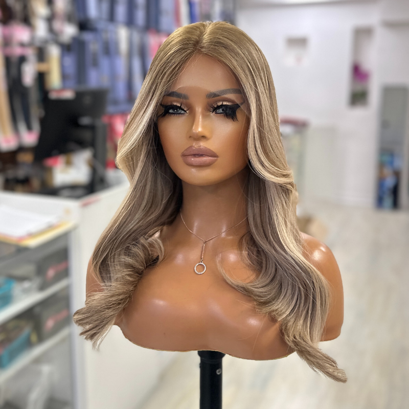 Eloise | 20” Luxury European Human Hair Silk Base| Lace Front Wig – Ready to Ship - estellewigsandmore.co.uk