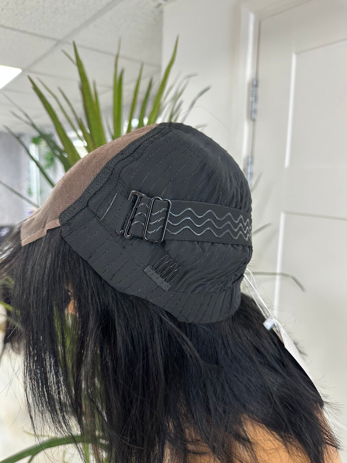 EWD 100 - 10'' Black  Straight Fringe Human Hair Wig
