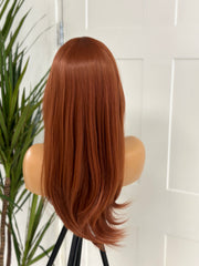 ATHENA-Straight Copper Red   Synthetic Lace Front Wig