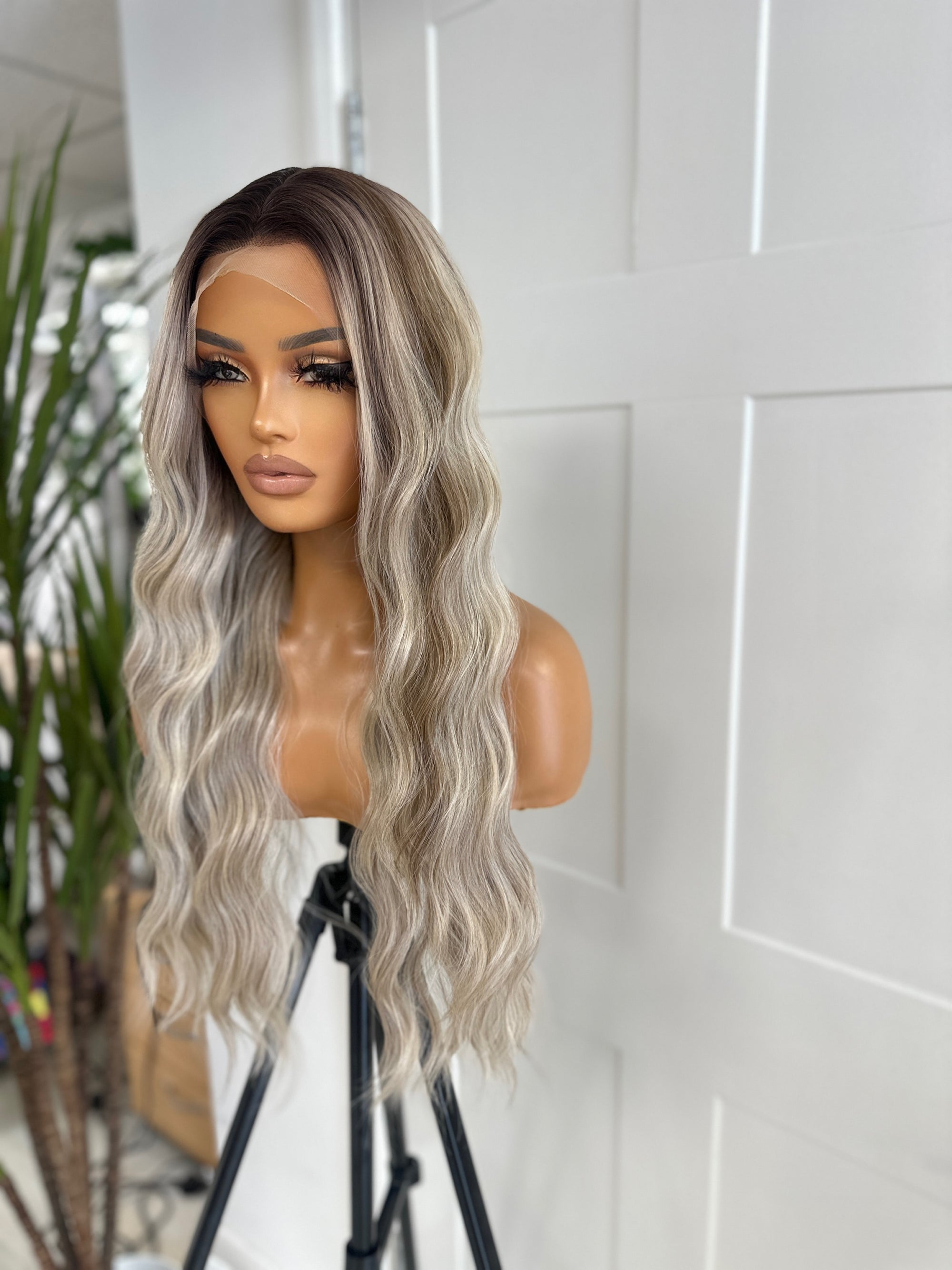 LITZY-Long Wavy Synthetic  Lace Front Wig