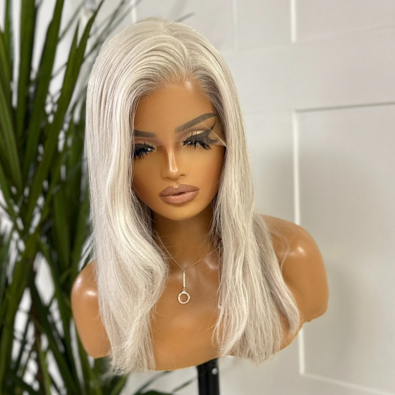 16 inches Ash  Blonde Lace Front  Human Hair Wig-RICHIE