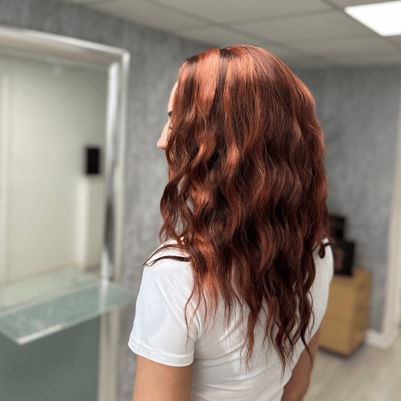 Copper Red &amp; Auburn Synthetic Lace Front Wig-IVY - estellewigsandmore.co.uk