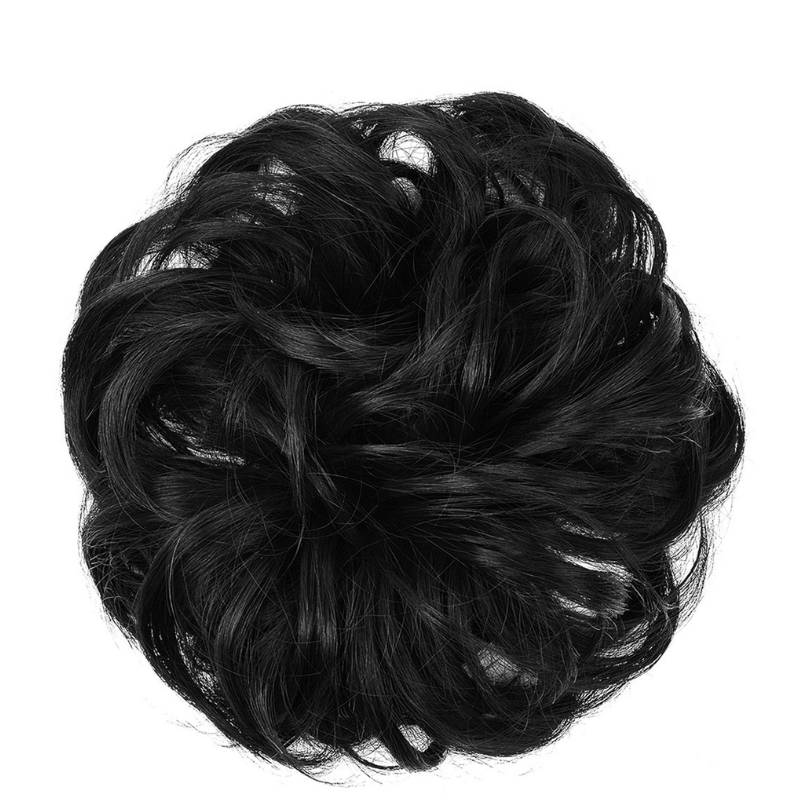 Curly Messy Bun Hair Scrunchie | Synthetic Heat Resistant Hair Piece