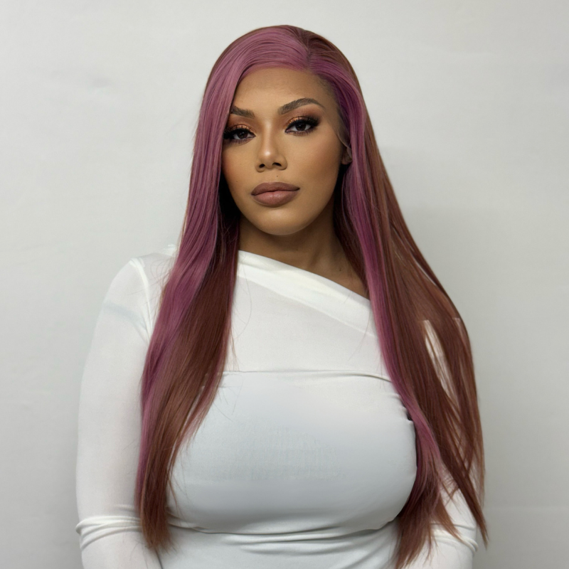 Long pink 2024 wig uk