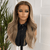 Rooted Dark Blonde to Light Blonde Ombré Human Hair Lace Frontal Wig -MIAH