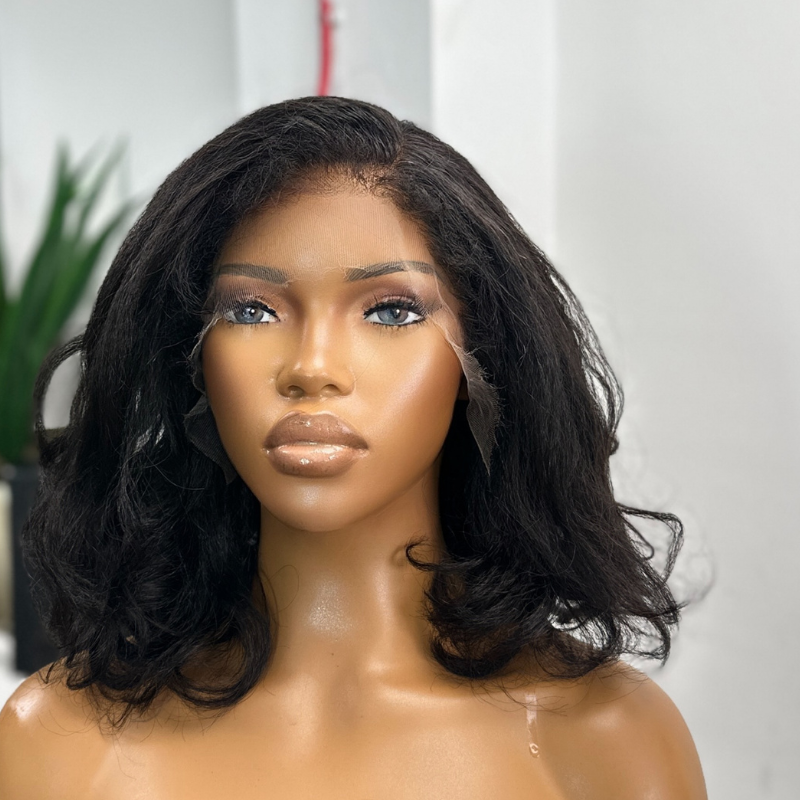 Kinky Straight Human Hair Lace Front Wig 13x4 | SADE - estellewigsandmore.co.uk