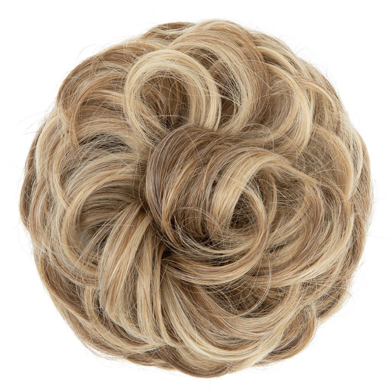 Curly Messy Bun Hair Scrunchie | Synthetic Heat Resistant Hair Piece