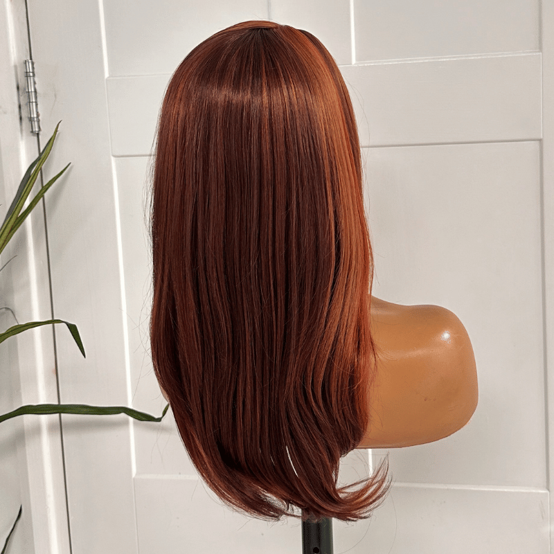 Straight Copper| Auburn 13 by 4 Synthetic Lace Front Wig- Solara