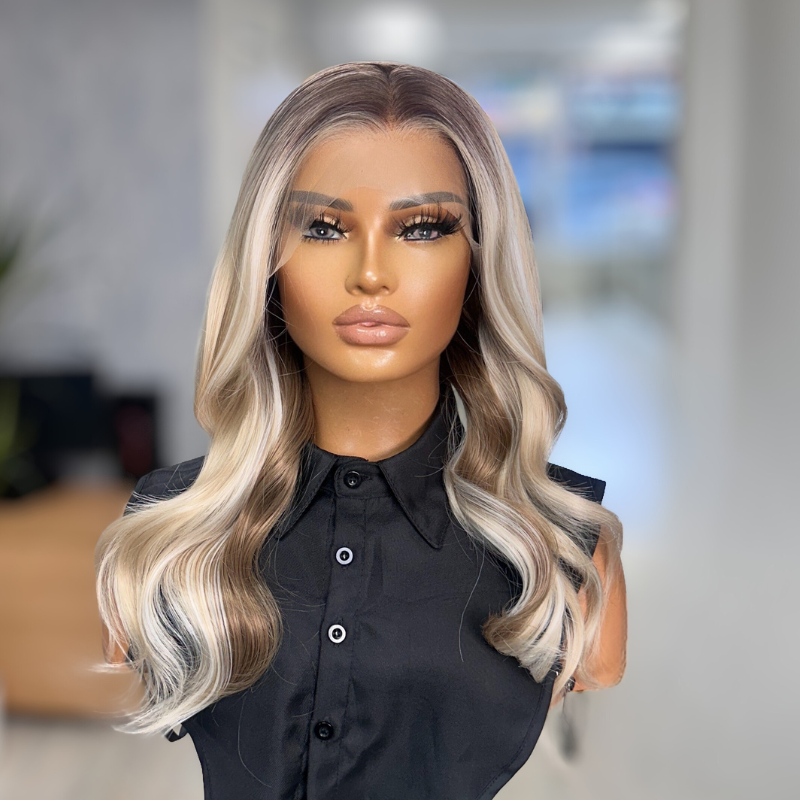 Freya 002 Rooted Platinum Blonde Lace Front Wig | Scandinavian Blonde - estellewigsandmore.co.uk