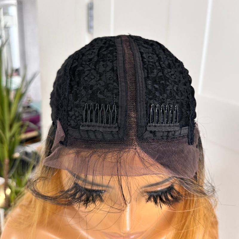 EWD 157 -Long Honey Blonde Ombre Synthetic Lace Front Wig | Final Sale