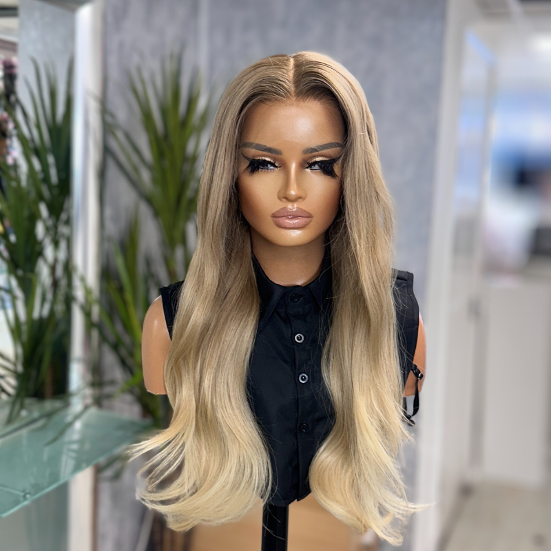 Romy- 20” Blonde Human Hair Wig | 13x6 HD Lace Front Glueless Wig - estellewigsandmore.co.uk