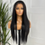 Black Straight Wig with Peekaboo Copper Highlight | 28 Inch Premium Swiss Lace Front-Iris