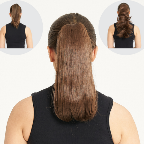 PEARL- CLAW CLIP REVERSIBLE PONYTAIL