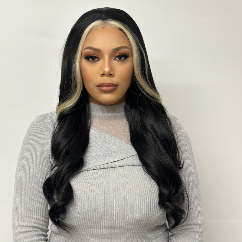Long black synthetic wig deals