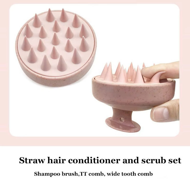 Detangler Hair Brush &amp; Scalp Massager Brush Set - estellewigsandmore.co.uk Hair Accessories