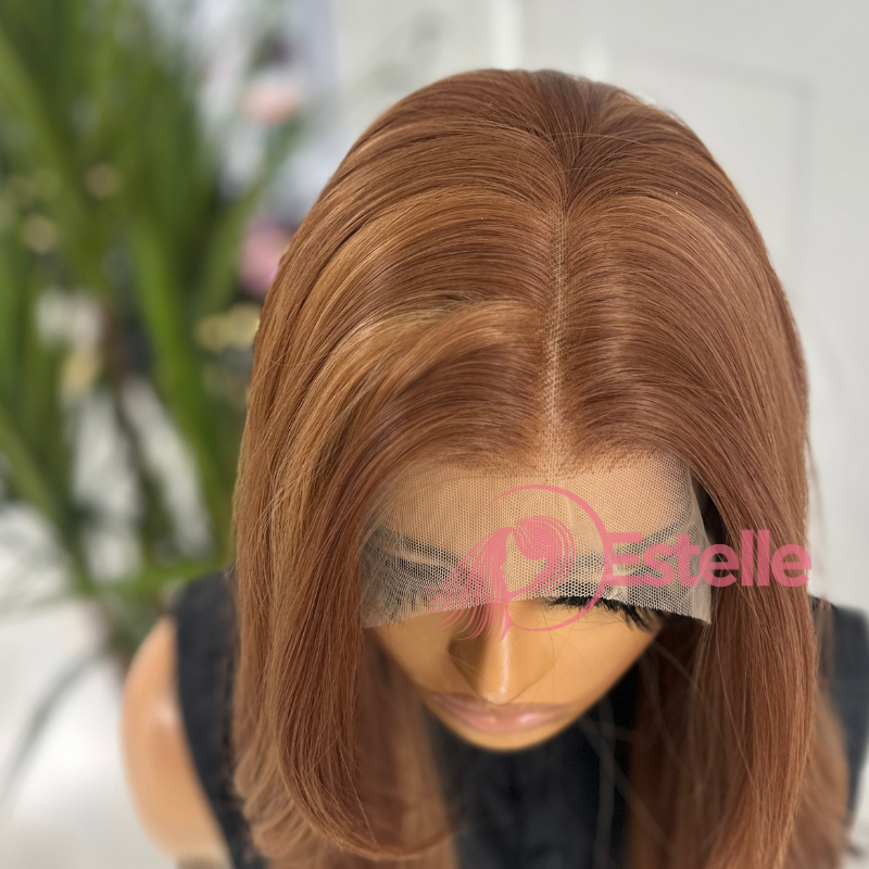 Long Wavy Copper Brown Lace Front Wig – Petal/e6 - estellewigsandmore.co.uk SYNTHETIC WIG