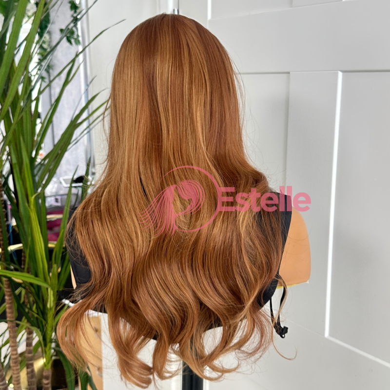 Long Wavy Copper Brown Lace Front Wig – Petal/e6 - estellewigsandmore.co.uk SYNTHETIC WIG