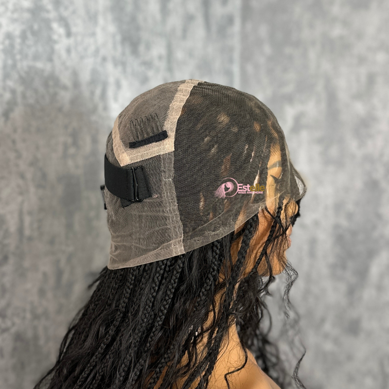 Long Goddess/Boho Braided Human Hair Full Lace Wig-AZ/05 - estellewigsandmore.co.uk braided wig