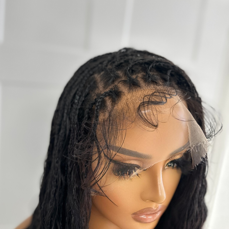 Black Knotless Boho Braids Full Lace Wig -NADIA - estellewigsandmore.co.uk braided wig