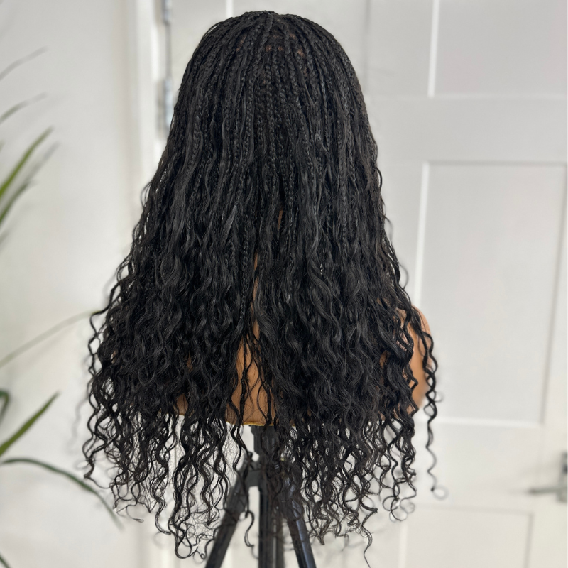 Black Knotless Boho Braids Full Lace Wig -NADIA - estellewigsandmore.co.uk braided wig