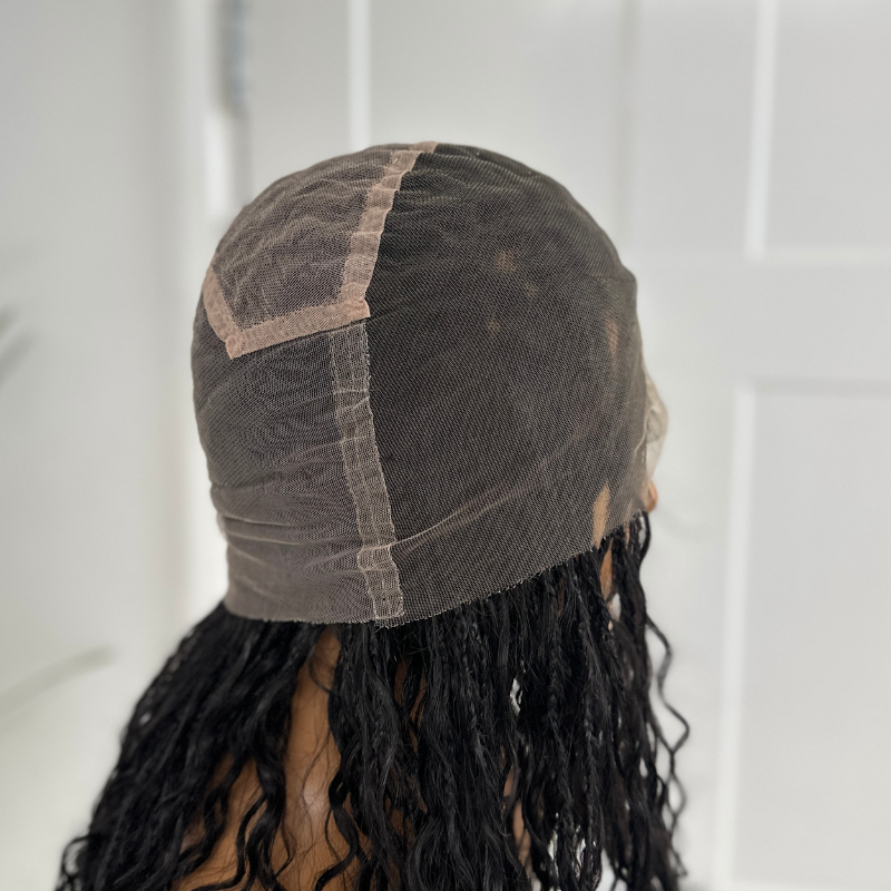 Black Knotless Boho Braids Full Lace Wig -NADIA - estellewigsandmore.co.uk braided wig