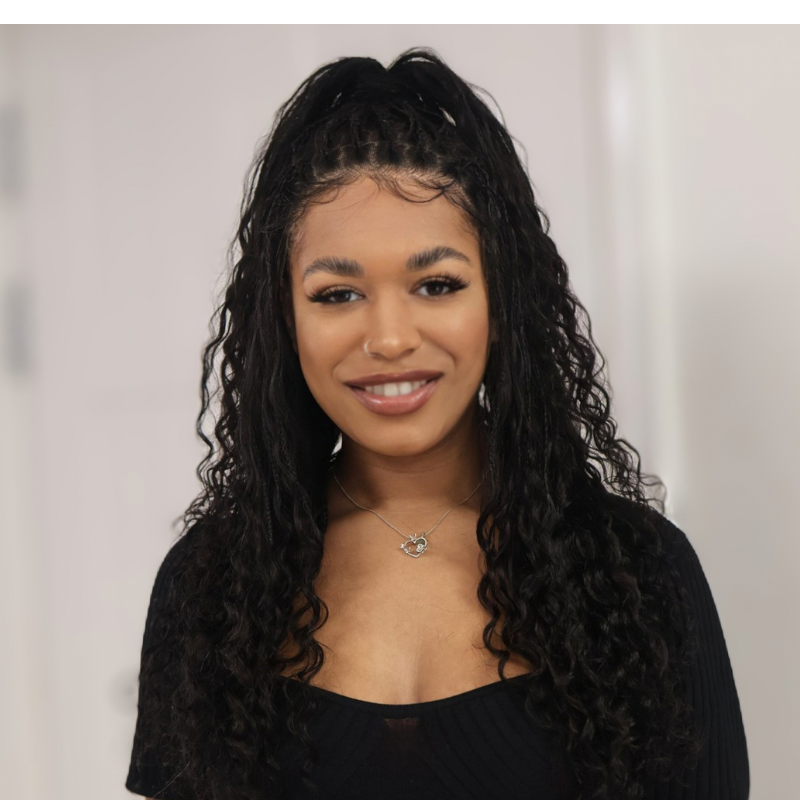 Black Knotless Boho Braids Full Lace Wig -NADIA - estellewigsandmore.co.uk braided wig