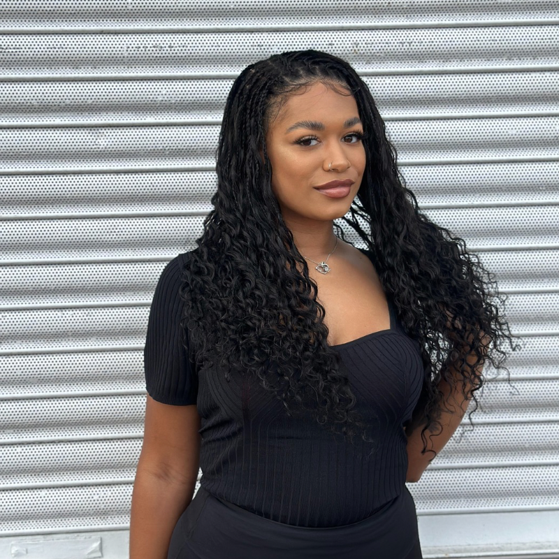 Black Knotless Boho Braids Full Lace Wig -NADIA - estellewigsandmore.co.uk braided wig